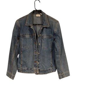 Market by Chicos button up Jean jacket with front pockets size 0